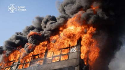 Kievul arde! Rușii au dat foc capitalei Ucrainei, într-un nou atac sălbatic cu rachete și drone