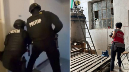 Unul dintre cele mai mari laboratoare de droguri sintetice din România, descoperit în Braşov: 2 bărbaţi au fost reţinuţi de DIICOT