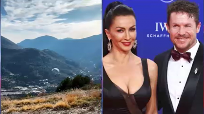 Mihaela Rădulescu a filmat săritura lui Felix Baumgartner cu parapanta VIDEO