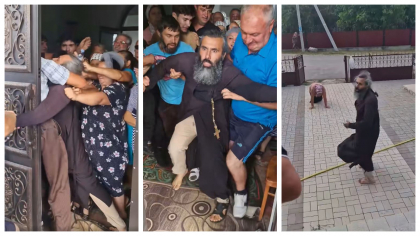 S-a dezlănțuit iadul în biserică! Un preot a fost scos cu forța din Casa Domnului și alungat de enoriași: „Afară! Afară!”