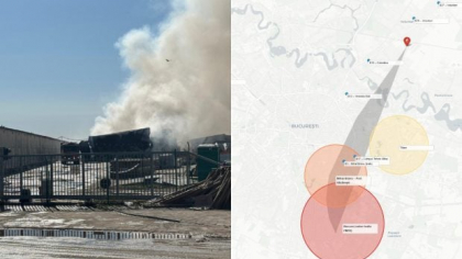 Cele mai afectate zone de aerul toxic din București. Cum s-a deplasat norul de fum de la Dragonul Roșu