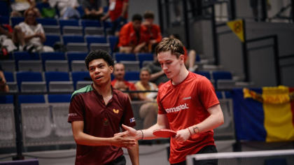 Iulian Chiriţa şi Tiago Abiodun, campioni europeni la U19 dublu masculin la tenis de masă