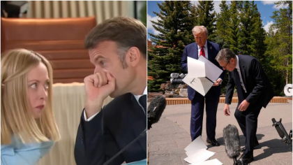 Momente virale la summitul G7 cu Giorgia Meloni și Emmanuel Macron/Trump a scăpat acordul comercial cu Marea Britanie