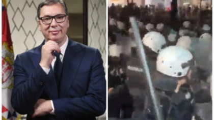 Proteste violente în Serbia. Manifestanții s-au bătut cu polițiștii. Președintele Vučić: „Huliganii vor fi aduși în fața justiției” VIDEO