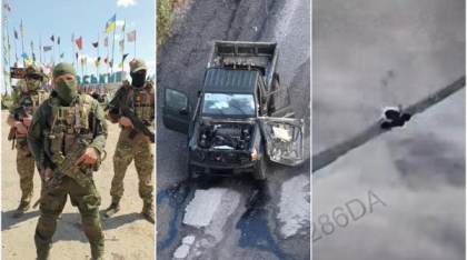 Doi luptători români în Ucraina au fost răniți. O dronă kamikaze a rușilor le-a lovit mașina pe linia frontului din Zaporojie