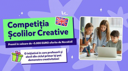 Clasele I-IV sunt invitate să ia parte la „Competiția Școlilor Creative”, lansată de Novakid.ro, cu premii de +5.000 de euro