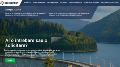 Hidroelectrica schimbă perioada pentru transmiterea indexului de consum. Datele trebuie trimise între 22 și 26 septembrie