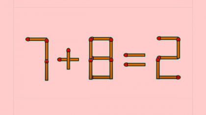 Test de inteligență | Corectați 7 + 8 = 2 mutând un singur băț de chibrit