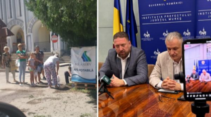 Furnizarea apei menajere, reluată temporar la Târnăveni. Când va ajunge un nou val de salinitate care va genera o altă întrerupere