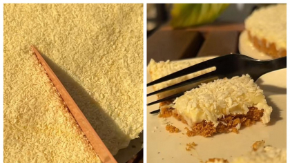 Cheesecake cu ciocolată albă și cocos, perfect pentru zilele călduroase. Este ușor de preparat și ai nevoie doar de câteva ingrediente. VIDEO