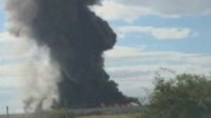 Incendiu violent la un depozit de pe A1, lângă București. A fost emis un mesaj RO-Alert pentru mai multe localități