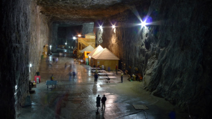 Inundații la Salina Praid. Accesul turiștilor a fost oprit