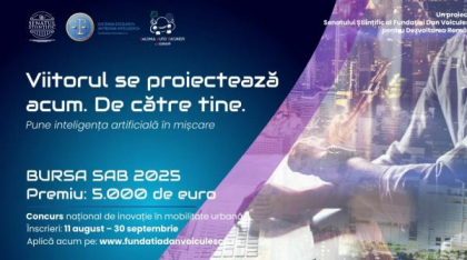 Bursa SAB 2025. Ai o idee cu AI pentru trafic și transport? Senatul Științific al Fundației Dan Voiculescu premiază cel mai bun proiect