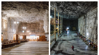 Salina Praid, închisă din cauza inundațiilor. Când va putea fi din nou vizitată de turiști