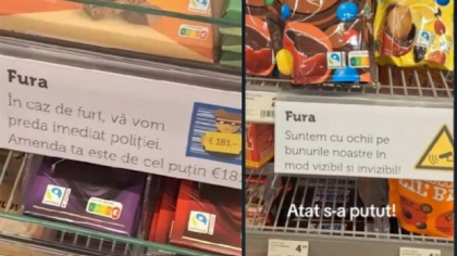 Mesaje de avertisment în limba română, pe rafturile supermaketurilor din Olanda: „Nu fura!”