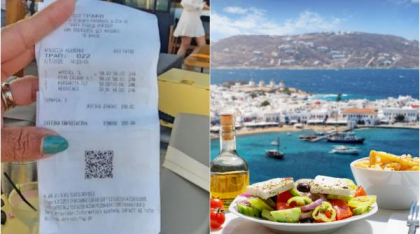 Un turist a primit o notă de plată de 1.000 de euro pentru trei feluri de mâncare, la un restaurant de pe o insulă grecească