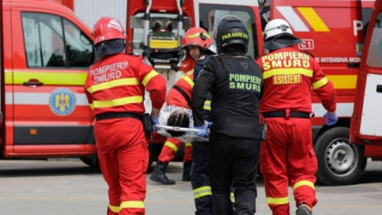 Accident foarte grav pe DN2A, la ieșirea din Stupina, a fost trimis elicopterul SMURD