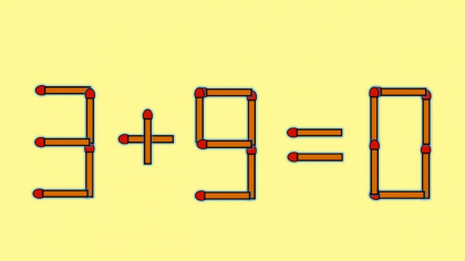 Test de inteligență | Pentru a corecta 3 + 9 = 0, este nevoie să mutați un singur chibrit