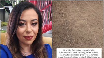 Oana Roman se pregătește pentru vremuri grele: „Azi plantăm răsaduri în solar. Ofer legume bio la schimb cu ouă proaspete”