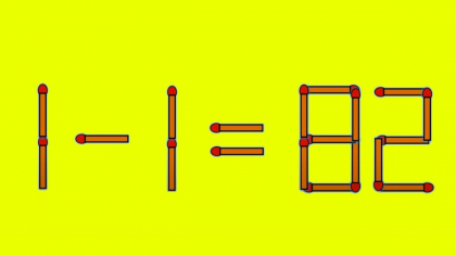 Test IQ exclusiv pentru genii | Corectați 1 – 1 = 82, mutând un singur chibrit