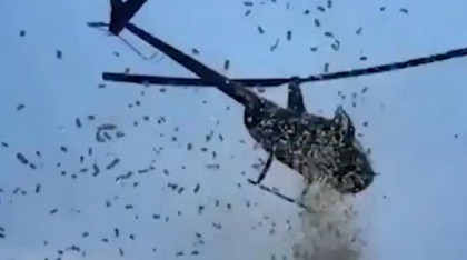 Ploaie de bani din elicopter, ultima dorință a unui bărbat din Detroit. Haos în oraș, oamenii s-au îngrămădit să adune bancnotele
