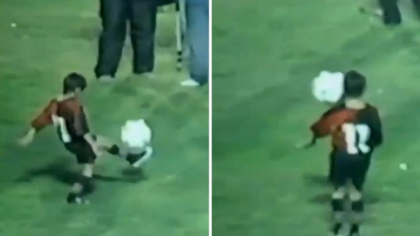 Imagini nemaivăzute cu Lionel Messi. Jonglează cu mingea în pauza unui meci al echipei de seniori