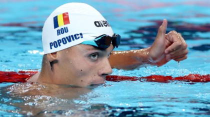 David Popovici s-a calificat în finala de la 200 m liber cu cel mai bun timp, la Europenele Under-23