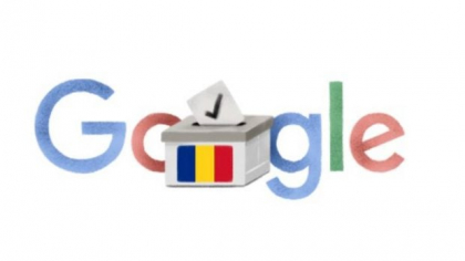 Alegerile prezidențiale în România, doodle special creat de Google. Turul 2 de scrutin, marcat printr-o imagine în „prima pagină”