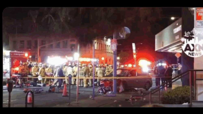 Incident cumplit în California: un autoturism a intrat într-o mulțime, în East Hollywood. Au fost rănite grav mai multe persoane