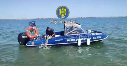 Plase de pescuit, descoperite în Marea Neagră. 8 sturioni și un delfin au fost eliberați