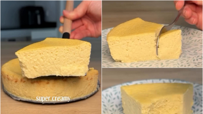 Cheesecake de mango fără blat din doar 4 ingrediente. Sănătos, aromat și cremos, acest desert nu-ți compromite dieta de slăbire