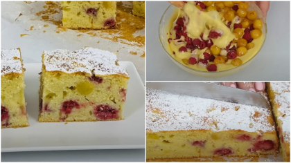 Rețetă pentru cea mai delicioasă prăjitură cu fructe. Cei dragi vor fi în extaz după ce o vor gusta