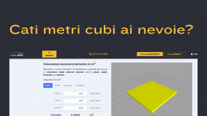Gata cu estimarile gresite! Urgent Beton lanseaza un calculator de volum pentru beton – gratuit si usor de folosit