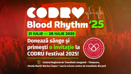CODRU Blood Rhythm – campania de donare de sânge pentru bilete la festival