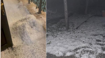 Ploile torențiale și grindina au făcut prăpăd în țară. Străzile au fost acoperite de mormane de gheață, în Dolj