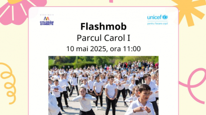 UNICEF România: Flashmob artistic susținut de 500 de copii în București