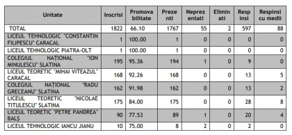 Când un singur elev salvează statistica. Cum a avut Oltul rată de promovare 100% la Bac în două licee tehnologice