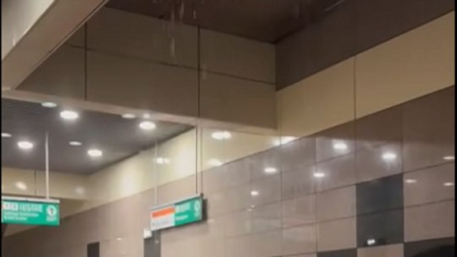 Stația de metrou Eroilor, inundată după ploile torențiale din Capitală. Metrorex: „Echipele au intervenit rapid”