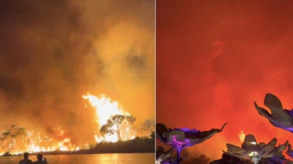 Un turist român a surprins imagini cu incendiul devastator din Antalya: „A luat foc și hotelul. Praf sunt!” VIDEO