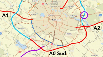 Bucureştiul va putea fi ocolit complet pe autostradă, între A1 şi A2. Ultimul tronson din A0 Sud ar urma să fie inaugurat luni