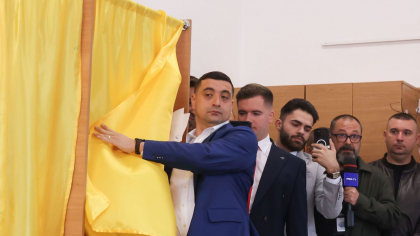 Explicațiile Poliției Ilfov după ce Simion și Georgescu au fost împiedicați să dea declarații în secția de votare (VIDEO)