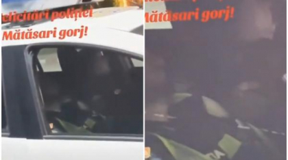 Imagini revoltătoare în Gorj. Polițiști surprinși în timp ce dorm în mașină, în timpul serviciului