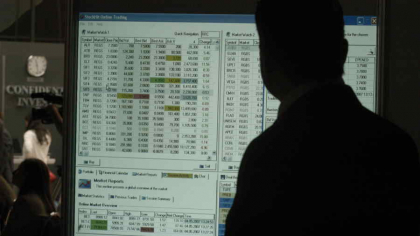 Leul, depreciat, Bursa, în scădere