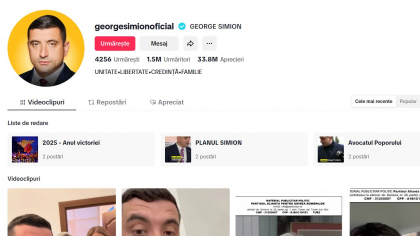 George Simion și-a redeschis conturile de TikTok și Facebook chiar în ziua votului