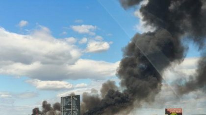 Incendiu la un parc logistic pe A1: mesaj Ro-Alert pentru mai multe localități