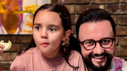 Cătălin Măruță, moment adorabil tată-fiică alături de Eva. Cum s-au filmat cei doi: „Vreau să fii binedispusă”