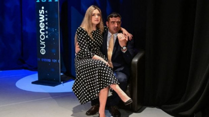 Imagini cu Mirabela Grădinaru și Ilinca Simion, din culisele dezbaterii dintre Nicușor Dan și George Simion