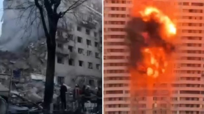 O putere nucleară poate pur și simplu să ucidă civili în case: un „Șahed” lovește o clădire cu mai multe etaje din Kiev | VIDEO