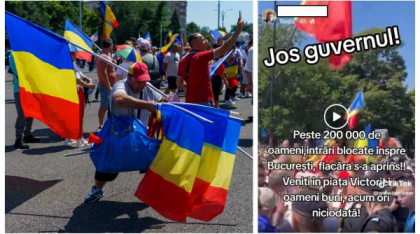 Cum s-a văzut protestul din Piața Victoriei pe rețelele sociale: 200 de mii de protestatari, versus câteva sute în realitate