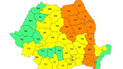 Vin furtunile. ANM: Mare parte din țară sub avertizări cod galben și portocaliu